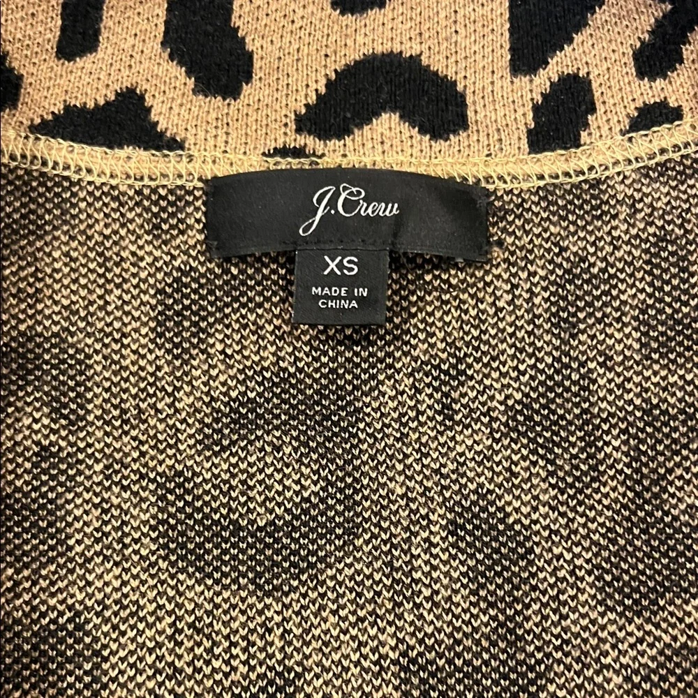 J Crew Leopard Print Knit Blazer - Picture 2 of 5